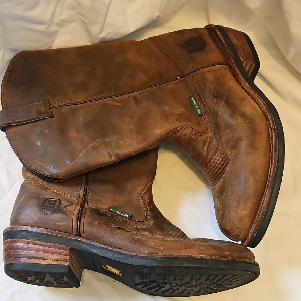 Dan Post Distressed Tan Western Boots - Picture 7 of 7